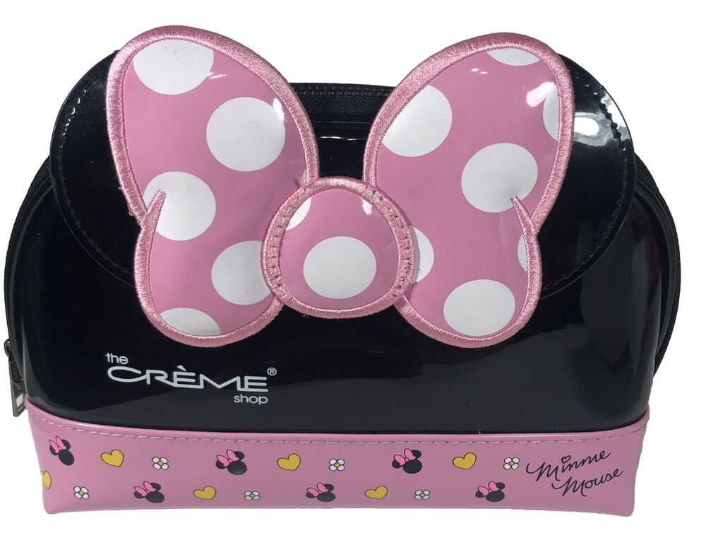 Disney Pink/Black  Minnie Mouse Makeup/Cosmetic Bag by The Creme Shop